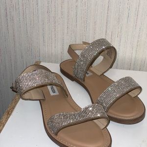 Steve Madden Rhinestone Embellished Flat Sandals for Women